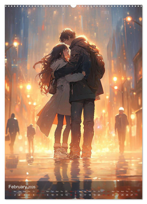 Her Love, His Life and Anime (CALVENDO Monthly Calendar 2026)