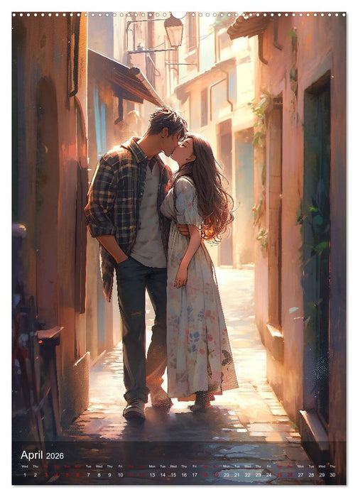 Her Love, His Life and Anime (CALVENDO Monthly Calendar 2026)