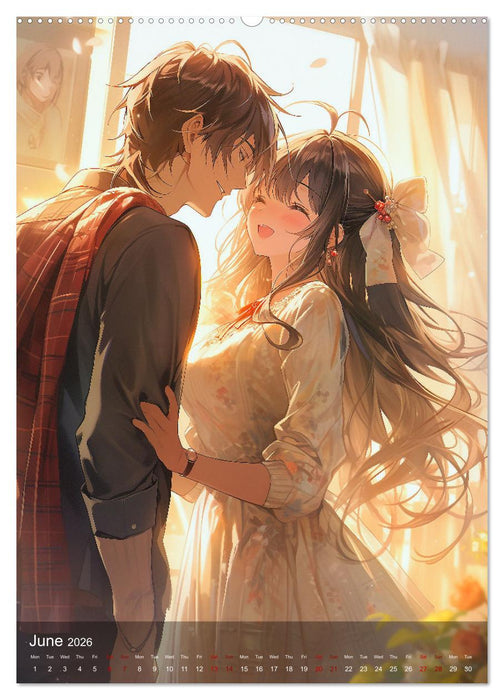 Her Love, His Life and Anime (CALVENDO Monthly Calendar 2026)
