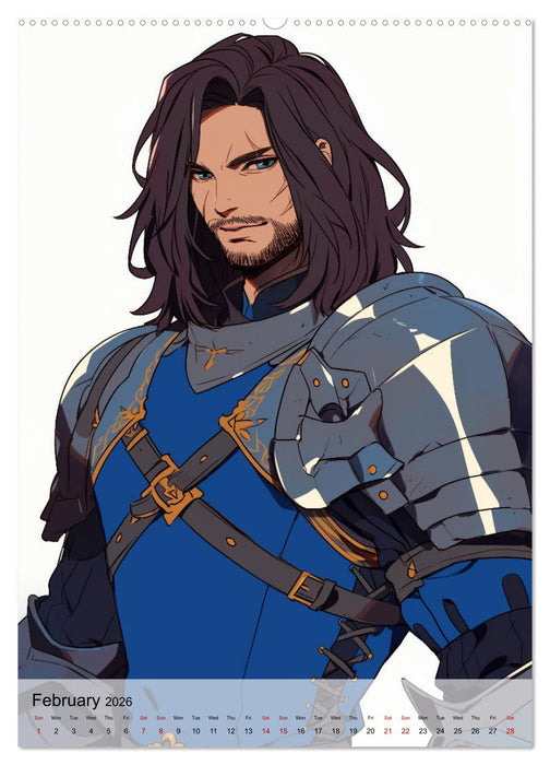 Seductive Anime Men (CALVENDO Monthly Calendar 2026)