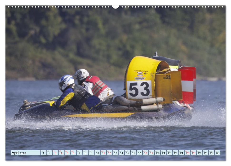 Hovercraft Racing on the Thuringian Sea (CALVENDO Premium-Calendar 2026)
