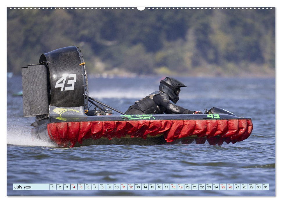 Hovercraft Racing on the Thuringian Sea (CALVENDO Premium-Calendar 2026)