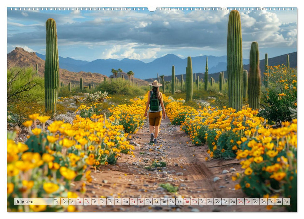 Prickly Cactus Journey (CALVENDO Premium-Calendar 2026)