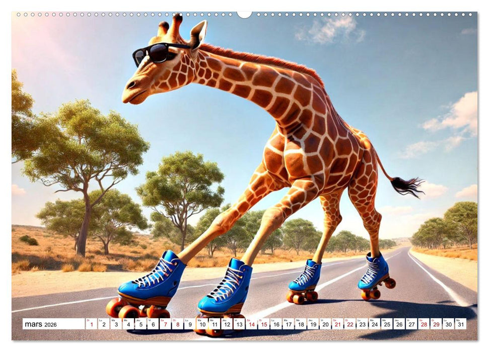 Illusions animales - Amusez-vous au gré de ces scènes animales rocambolesques (CALVENDO Calendrier mensuel 2026)