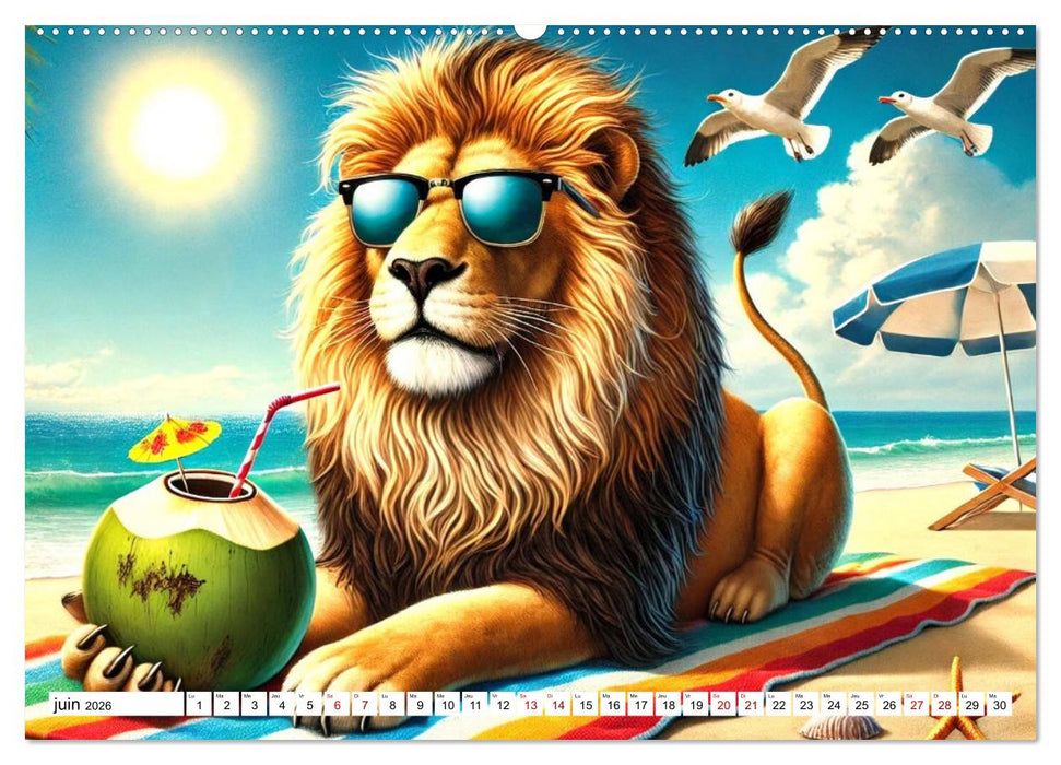 Illusions animales - Amusez-vous au gré de ces scènes animales rocambolesques (CALVENDO Calendrier mensuel 2026)