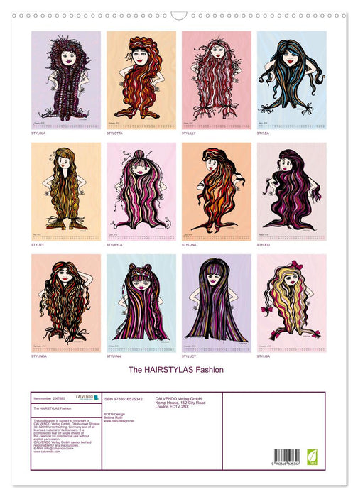 The HAIRSTYLAS Fashion (CALVENDO Monthly Calendar 2026)