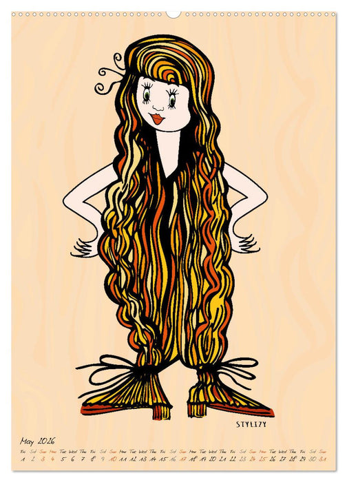 The HAIRSTYLAS Fashion (CALVENDO Monthly Calendar 2026)