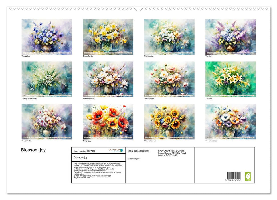 Blossom joy (CALVENDO Monthly Calendar 2026)
