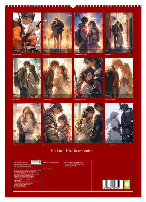 Her Love, His Life and Anime (CALVENDO Premium-Calendar 2026)
