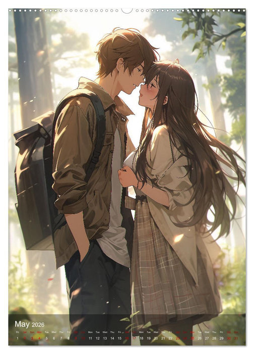 Her Love, His Life and Anime (CALVENDO Premium-Calendar 2026)