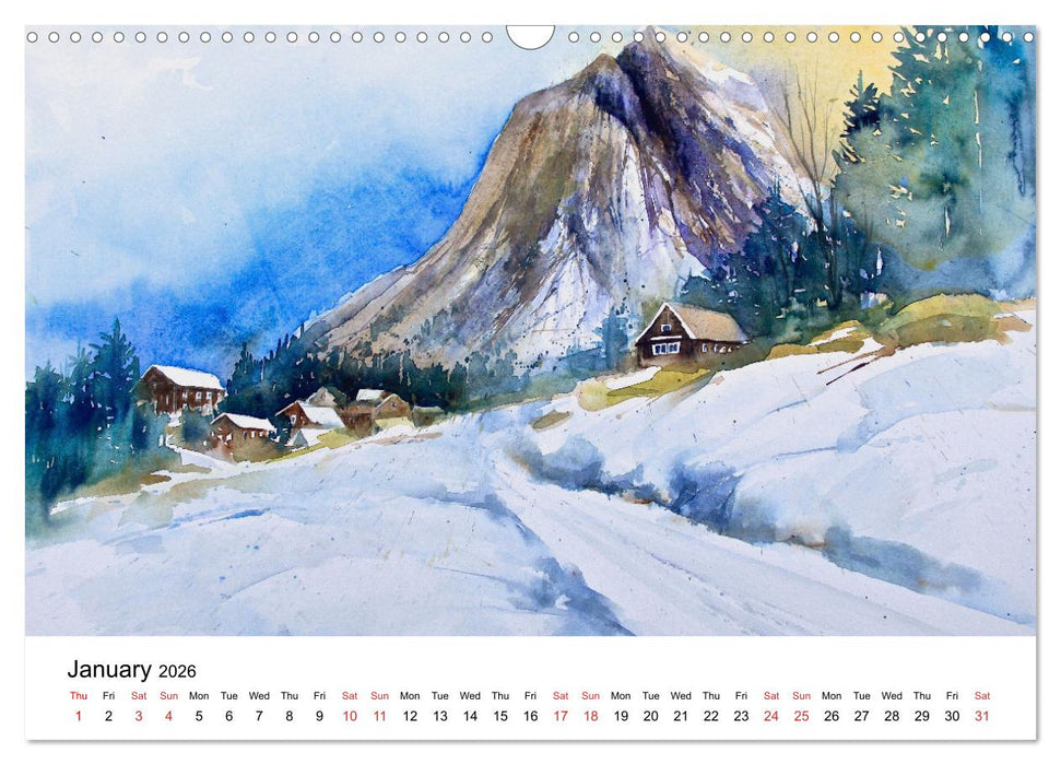 WATERCOLOR IMPRESSIONS (CALVENDO Monthly Calendar 2026)