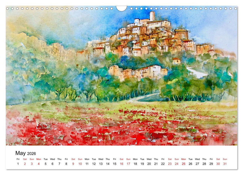 WATERCOLOR IMPRESSIONS (CALVENDO Monthly Calendar 2026)