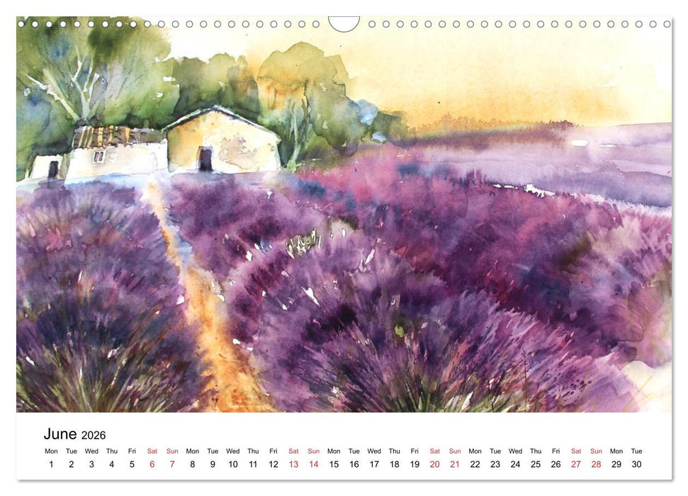 WATERCOLOR IMPRESSIONS (CALVENDO Monthly Calendar 2026)