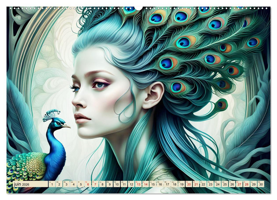Les murmures des paons (CALVENDO Calendrier mensuel 2026)