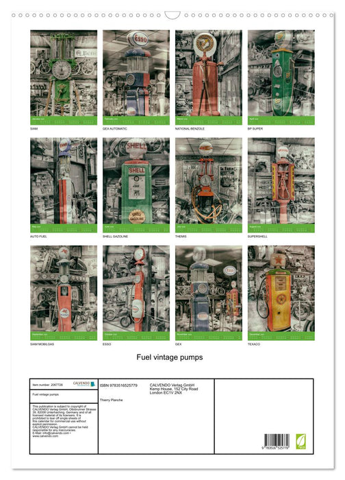 Fuel vintage pumps (CALVENDO Monthly Calendar 2026)