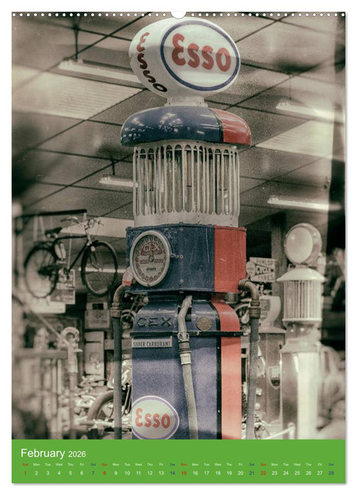 Fuel vintage pumps (CALVENDO Monthly Calendar 2026)