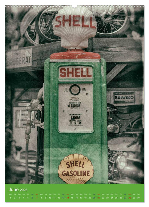 Fuel vintage pumps (CALVENDO Monthly Calendar 2026)