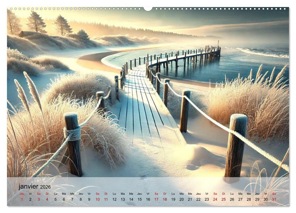 Chemins vers la mer (CALVENDO Calendrier mensuel 2026)