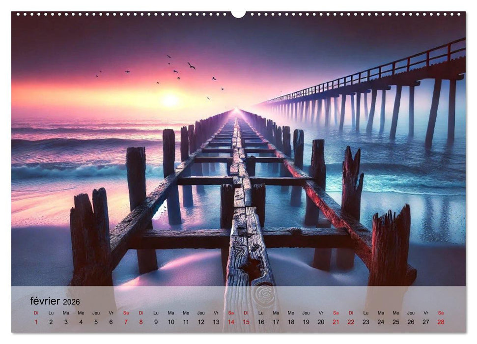 Chemins vers la mer (CALVENDO Calendrier mensuel 2026)