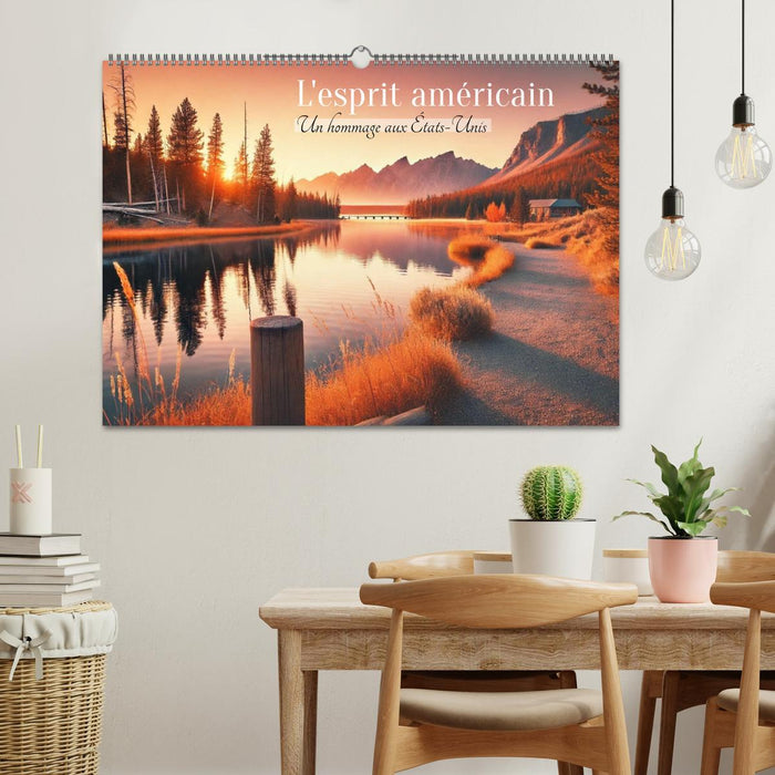 L'esprit américain - Un hommage aux États-Unis. (CALVENDO Calendrier mensuel 2026)