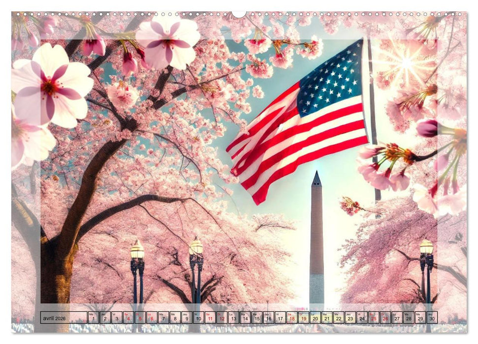 L'esprit américain - Un hommage aux États-Unis. (CALVENDO Calendrier mensuel 2026)