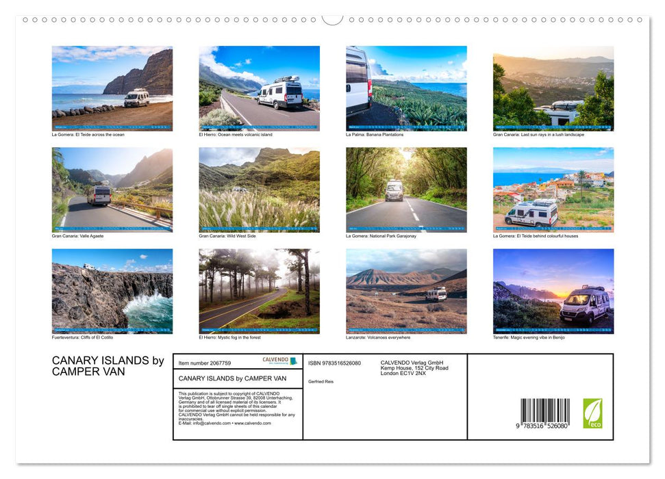 CANARY ISLANDS by CAMPER VAN (CALVENDO Premium-Calendar 2026)
