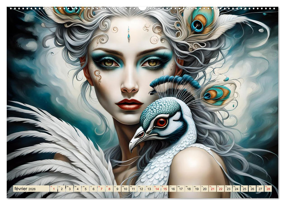 Les murmures des paons (CALVENDO Calendrier supérieur 2026)