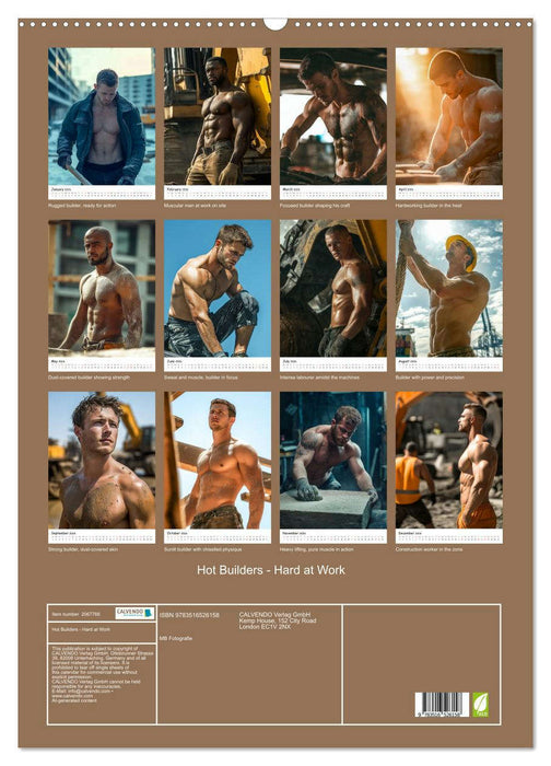 Hot Builders - Hard at Work (CALVENDO Monthly Calendar 2026)