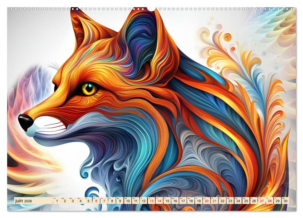 Les fractales animales (CALVENDO Calendrier mensuel 2026)