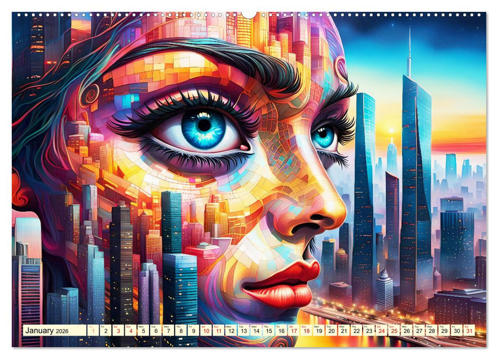 Faces of the metropolis (CALVENDO Monthly Calendar 2026)