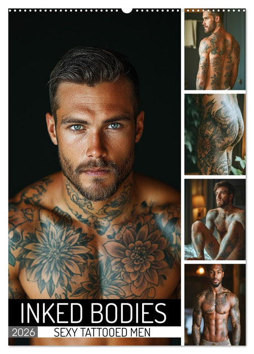 Inked Bodies - Sexy Tattooed Men (CALVENDO Monthly Calendar 2026)