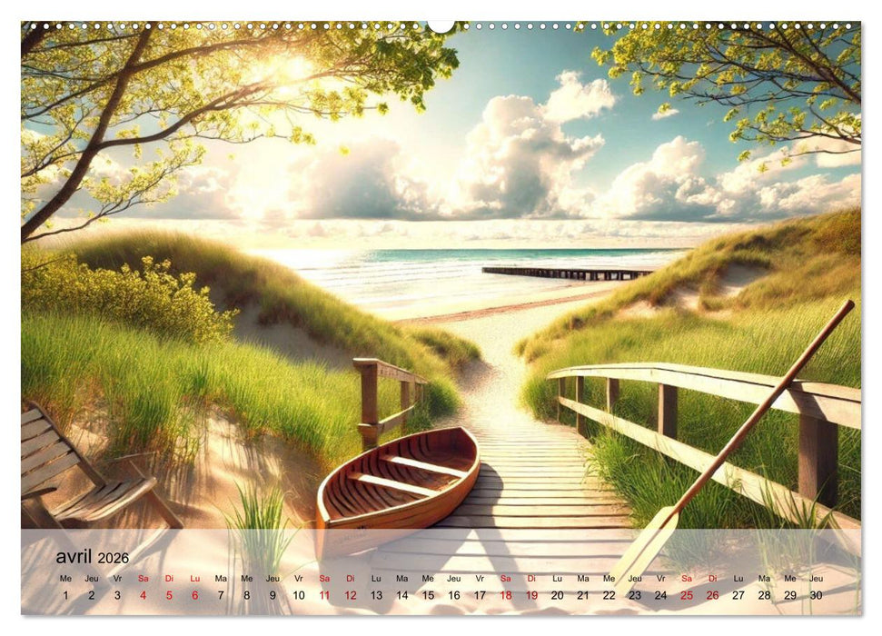 Chemins vers la mer (CALVENDO Calendrier supérieur 2026)