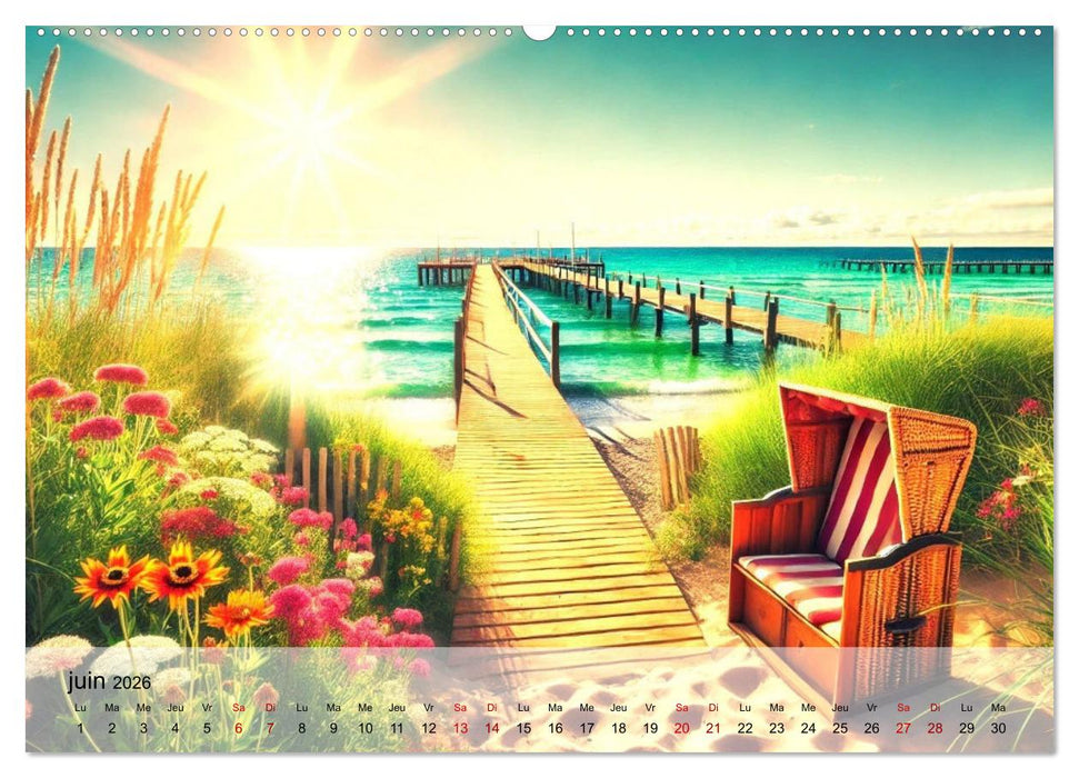 Chemins vers la mer (CALVENDO Calendrier supérieur 2026)