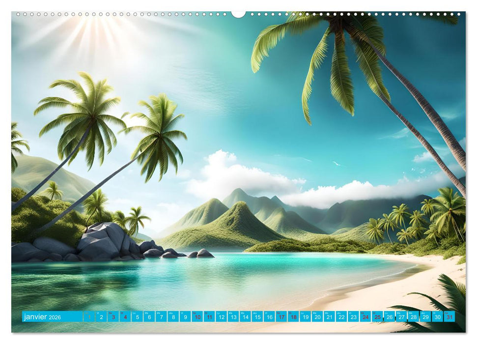 Le paradis de l'archipel (CALVENDO Calendrier mensuel 2026)