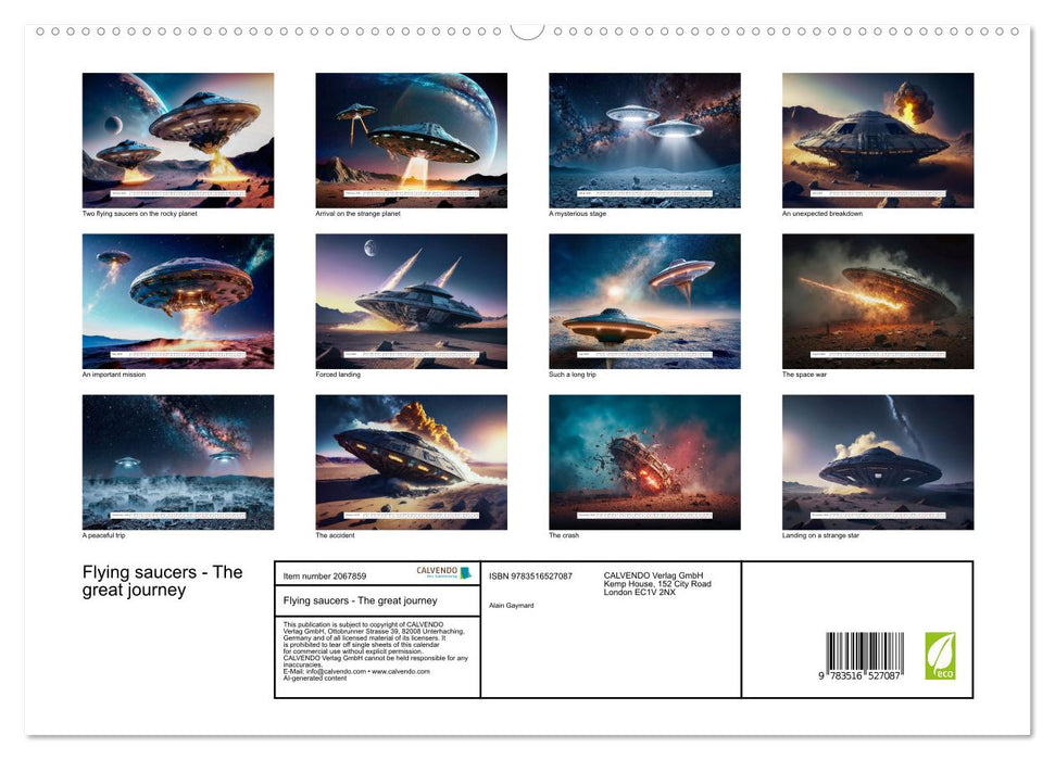 Flying saucers - The great journey (CALVENDO Premium-Calendar 2026)