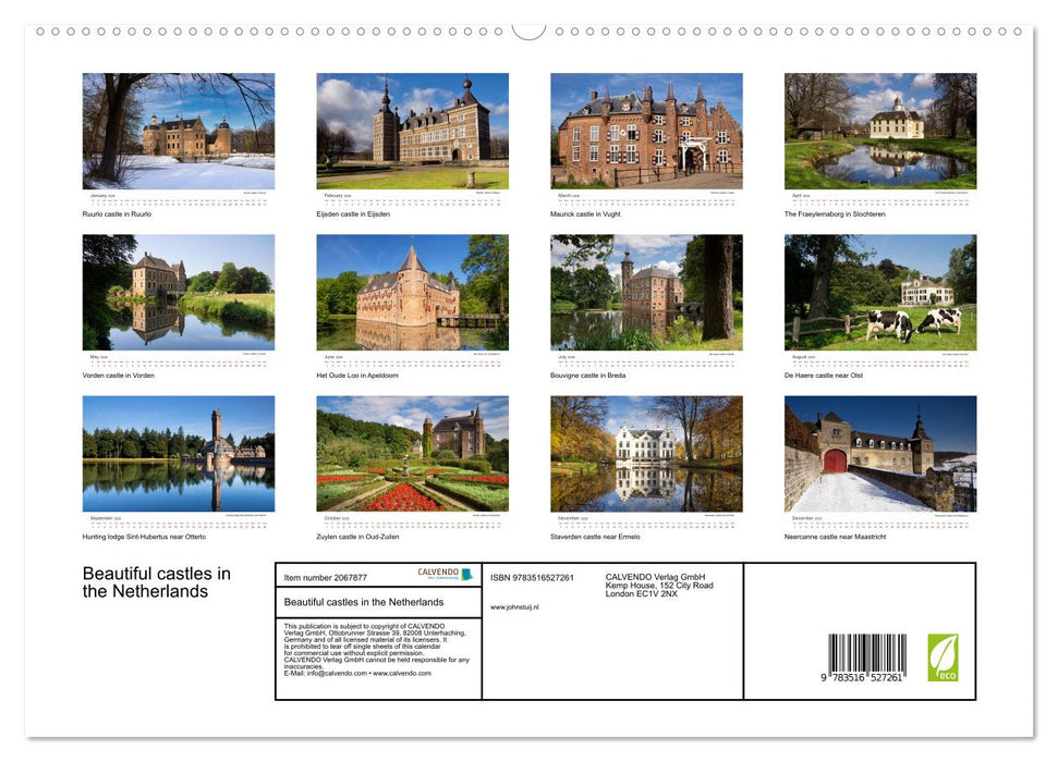 Beautiful castles in the Netherlands (CALVENDO Premium-Calendar 2026)