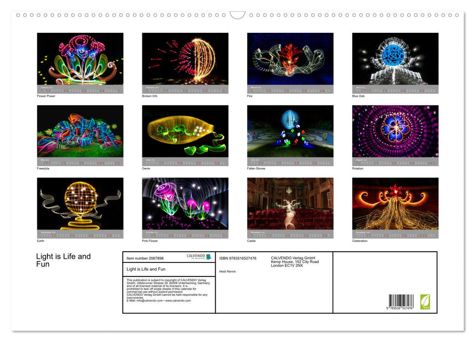 Light is Life and Fun (CALVENDO Monthly Calendar 2026)