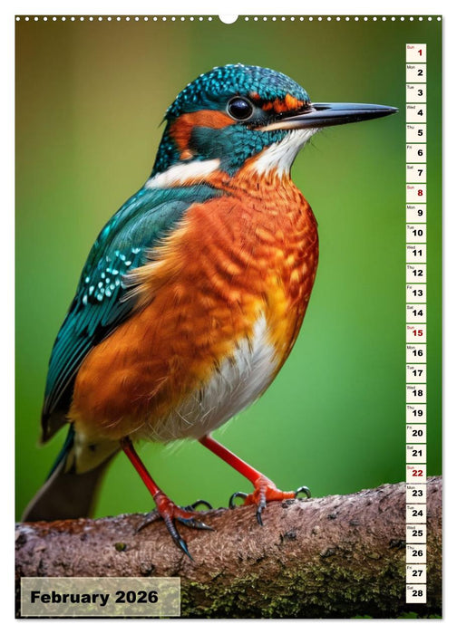 Colourful birds (CALVENDO Monthly Calendar 2026)