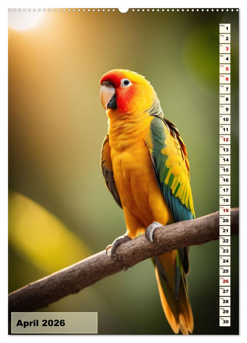 Colourful birds (CALVENDO Monthly Calendar 2026)