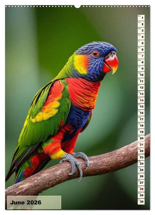 Colourful birds (CALVENDO Monthly Calendar 2026)