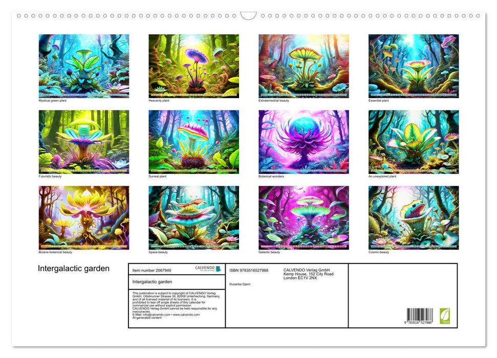 Intergalactic garden (CALVENDO Monthly Calendar 2026)