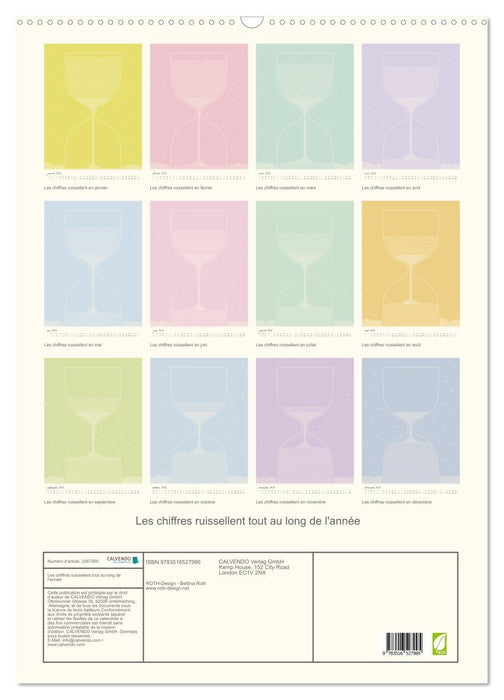 Les chiffres ruissellent tout au long de l'année (CALVENDO Calendrier mensuel 2026)