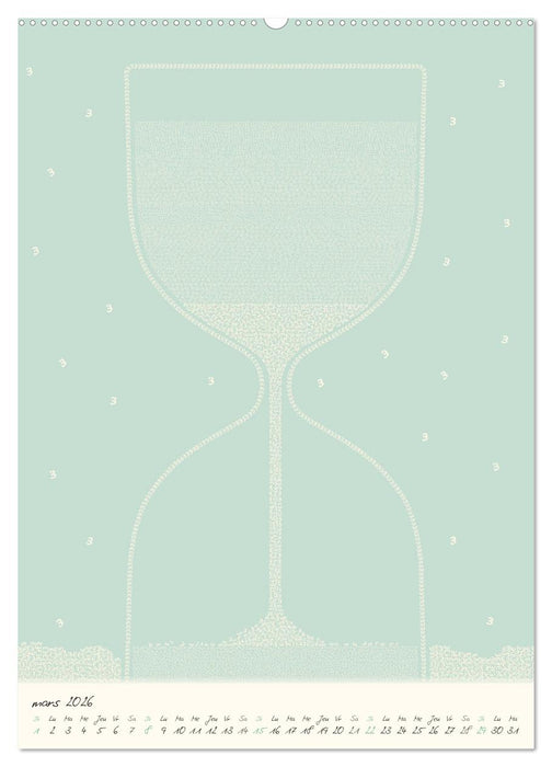 Les chiffres ruissellent tout au long de l'année (CALVENDO Calendrier mensuel 2026)