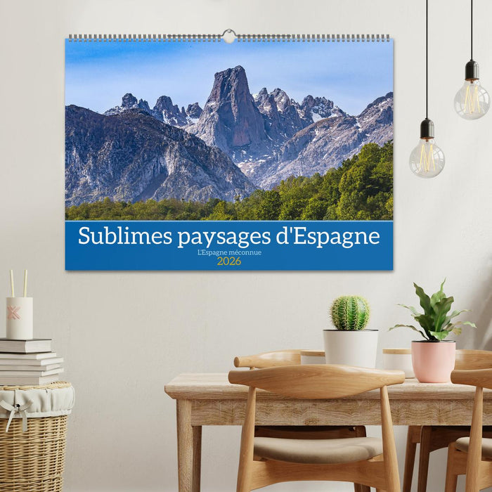 Sublimes paysages d'Espagne (CALVENDO Calendrier mensuel 2026)