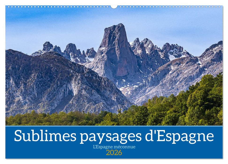 Sublimes paysages d'Espagne (CALVENDO Calendrier mensuel 2026)