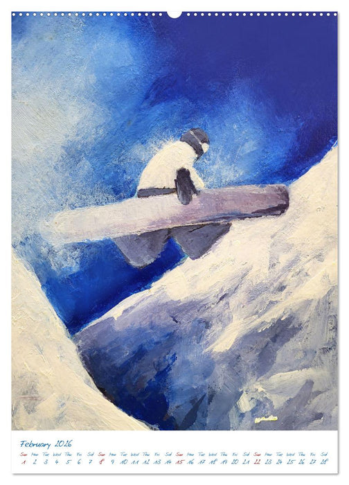 Colourful snowboard power world (CALVENDO Premium-Calendar 2026)