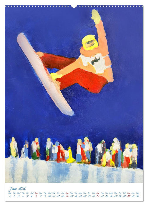 Colourful snowboard power world (CALVENDO Premium-Calendar 2026)