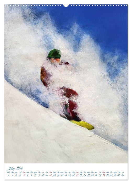 Colourful snowboard power world (CALVENDO Premium-Calendar 2026)