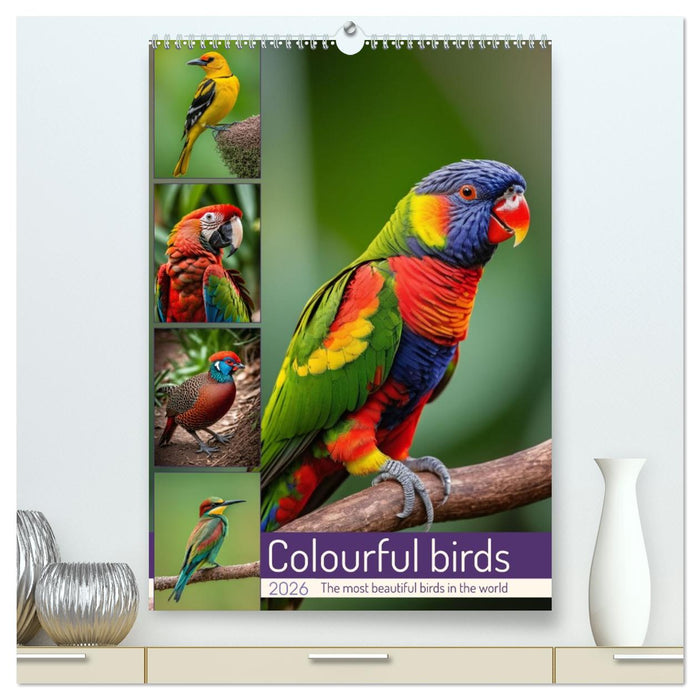 Colourful birds (CALVENDO Premium-Calendar 2026)