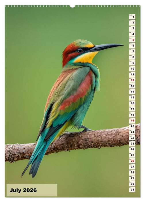 Colourful birds (CALVENDO Premium-Calendar 2026)